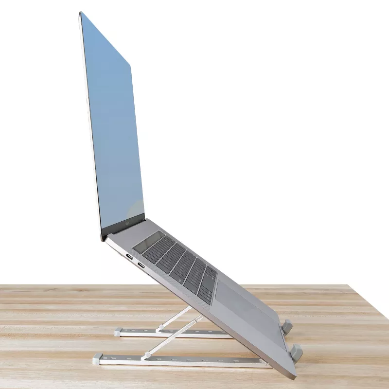 StarTech.com suporte de laptop dobrável, suporte de laptop ergonómico portátil com altura ajustável, estrutura de alumínio ventilada suporta 10 kg, inclinável/elevável/angular para laptop/tablet, design dobrável
