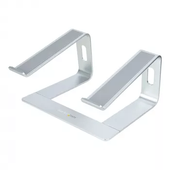 StarTech.com suporte de laptop para secretária, suporta 5 kg/11 lb, alumínio, prateado, elevação ergonómica de laptop, suporte de laptop portátil, suporte para computador para MacBook Air/Pro, Dell XPS, Lenovo