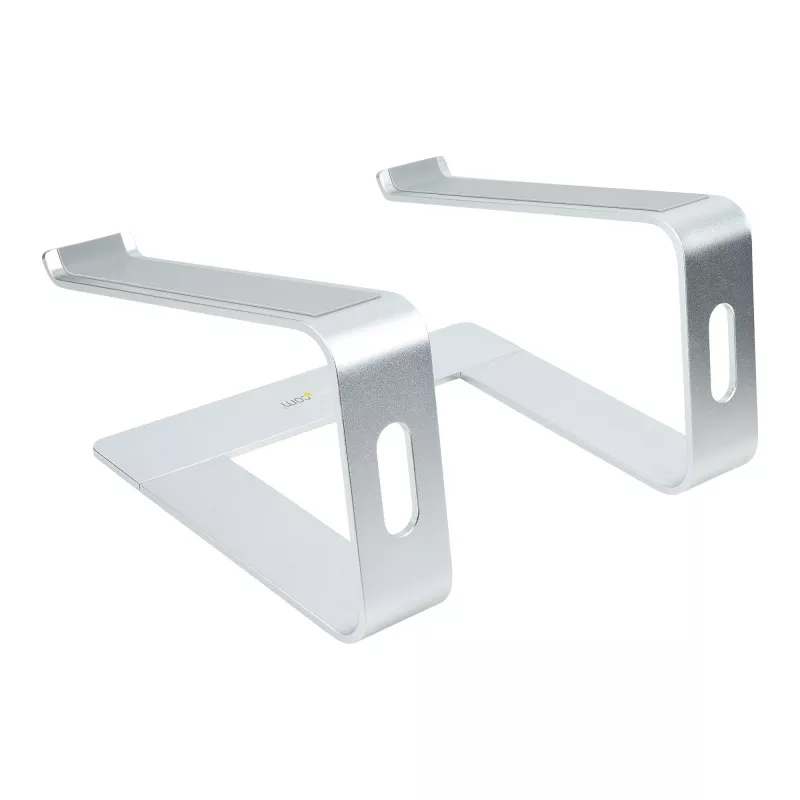 StarTech.com suporte de laptop para secretária, suporta 5 kg/11 lb, alumínio, prateado, elevação ergonómica de laptop, suporte de laptop portátil, suporte para computador para MacBook Air/Pro, Dell XPS, Lenovo