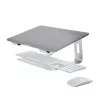 StarTech.com suporte de laptop para secretária, suporta 5 kg/11 lb, alumínio, prateado, elevação ergonómica de laptop, suporte de laptop portátil, suporte para computador para MacBook Air/Pro, Dell XPS, Lenovo