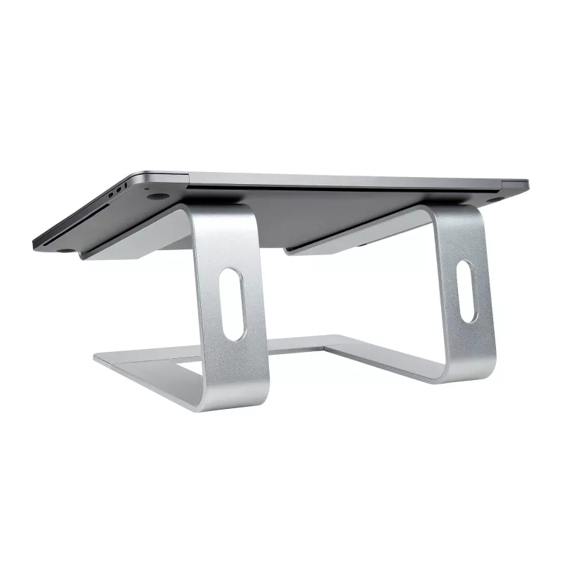 StarTech.com suporte de laptop para secretária, suporta 5 kg/11 lb, alumínio, prateado, elevação ergonómica de laptop, suporte de laptop portátil, suporte para computador para MacBook Air/Pro, Dell XPS, Lenovo