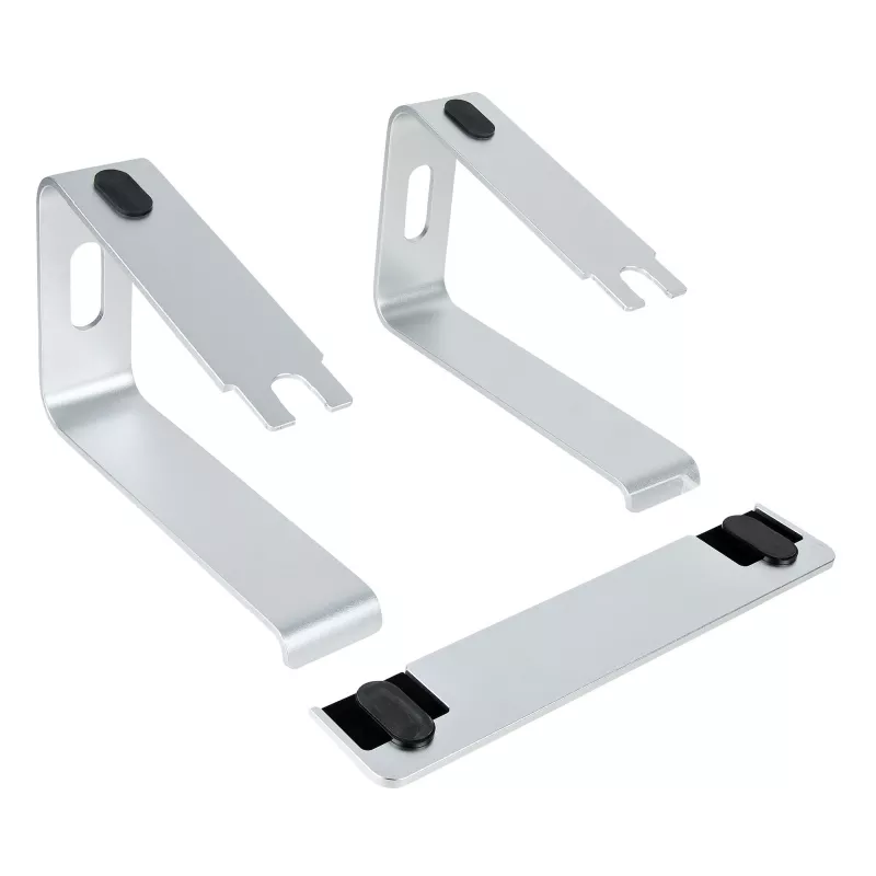 StarTech.com suporte de laptop para secretária, suporta 5 kg/11 lb, alumínio, prateado, elevação ergonómica de laptop, suporte de laptop portátil, suporte para computador para MacBook Air/Pro, Dell XPS, Lenovo