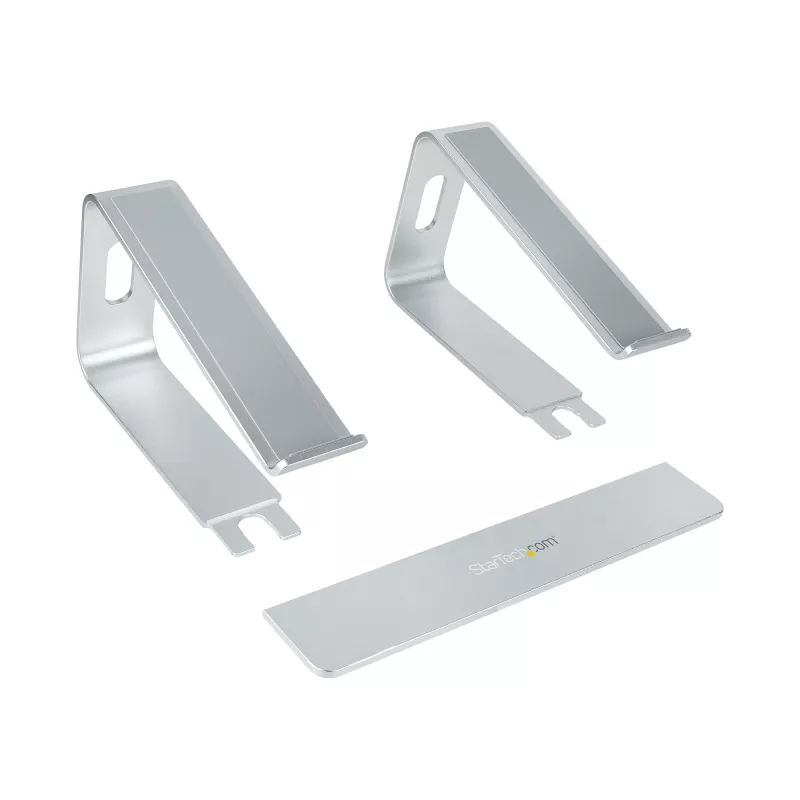 StarTech.com suporte de laptop para secretária, suporta 5 kg/11 lb, alumínio, prateado, elevação ergonómica de laptop, suporte de laptop portátil, suporte para computador para MacBook Air/Pro, Dell XPS, Lenovo