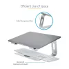 StarTech.com suporte de laptop para secretária, suporta 5 kg/11 lb, alumínio, prateado, elevação ergonómica de laptop, suporte de laptop portátil, suporte para computador para MacBook Air/Pro, Dell XPS, Lenovo