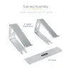 StarTech.com suporte de laptop para secretária, suporta 5 kg/11 lb, alumínio, prateado, elevação ergonómica de laptop, suporte de laptop portátil, suporte para computador para MacBook Air/Pro, Dell XPS, Lenovo