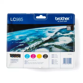 Brother LC985VALBP cartucho de tinta 4 unid. original preto, ciano, magenta, amarelo