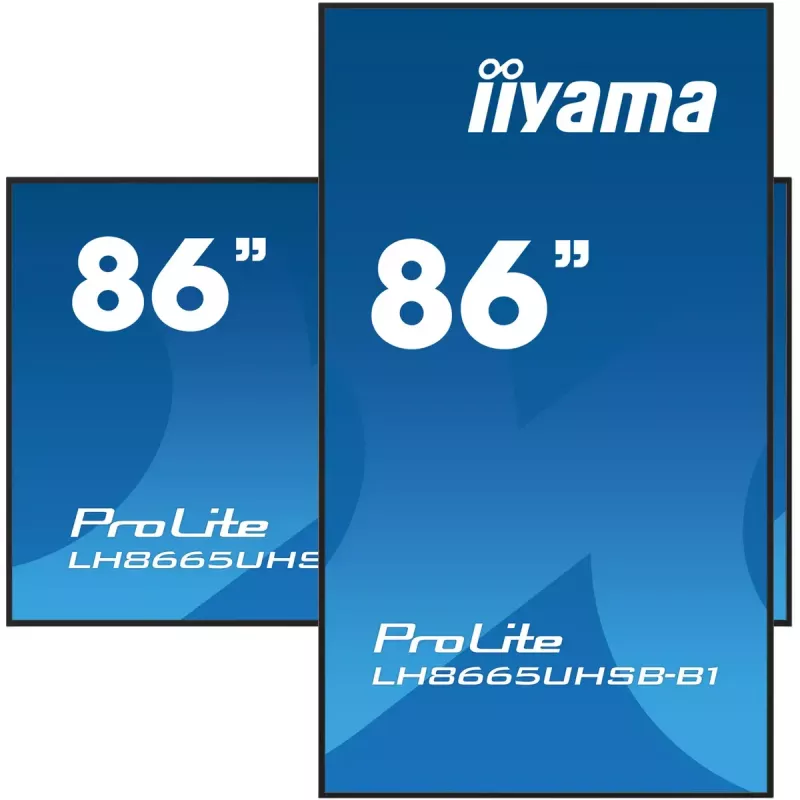 iiyama LH8665UHSB-B1 ecrã de sinalização quiosque 2,18 m (86 polegadas) LED Wi-Fi 800 cd/m² 4K Ultra HD preto processador integrado Android 11 24/7