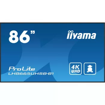 iiyama LH8665UHSB-B1 ecrã de sinalização quiosque 2,18 m (86 polegadas) LED Wi-Fi 800 cd/m² 4K Ultra HD preto processador integrado Android 11 24/7