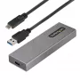 StarTech.com caixa USB-C 10 Gbit/s para M.2 NVMe ou M.2 SATA SSD – caixa externa de alumínio sem ferramentas para M.2 PCIe/SATA NGFF SSD – cabo host USB Type-C e Type-A – suporta 2230/2242/2260/2280