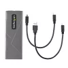 StarTech.com caixa USB-C 10 Gbit/s para M.2 NVMe ou M.2 SATA SSD – caixa externa de alumínio sem ferramentas para M.2 PCIe/SATA NGFF SSD – cabo host USB Type-C e Type-A – suporta 2230/2242/2260/2280
