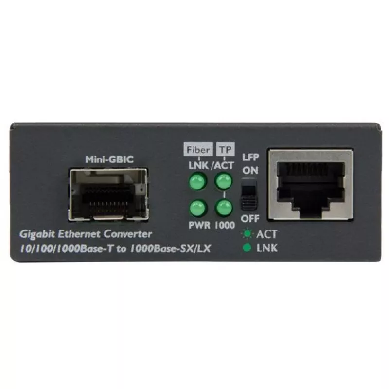 Conversor de fibra para Gigabit Ethernet StarTech.com com slot SFP aberto