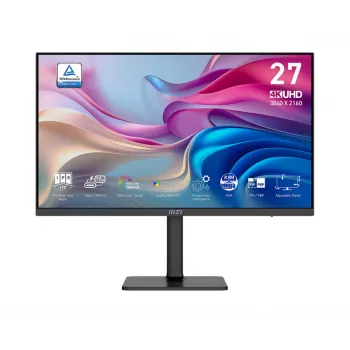 Monitor de computador MSI Modern MD272UPHG 68,6 cm (27 polegadas) 3840 x 2160 píxeis 4K Ultra HD preto