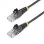 StarTech.com Cabo CAT6 de 2 m – fino – fichas RJ45 sem patilhas – Preto