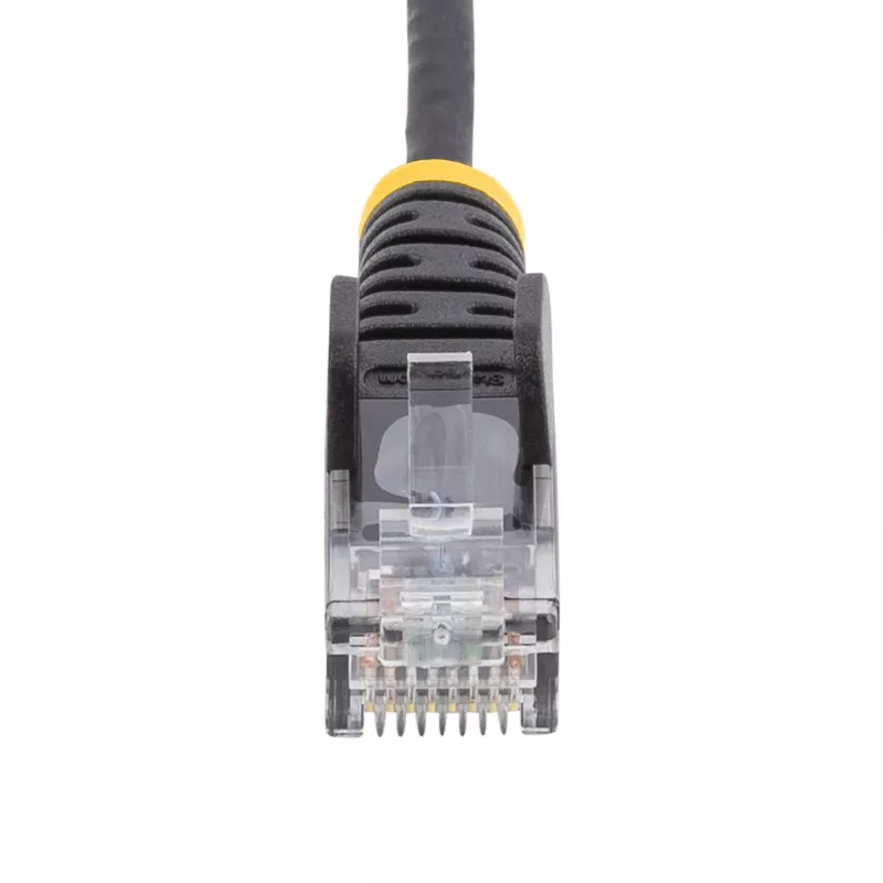 StarTech.com Cabo CAT6 de 2 m – fino – fichas RJ45 sem patilhas – Preto