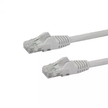 StarTech.com Cabo Ethernet CAT6 de 10 m – Branco, Cabo Gigabit Ethernet CAT 6 – 250 MHz, 100 W PoE, RJ45, UTP, de rede/patch, proteção das patilhas, com alívio de tensão, testado individualmente
