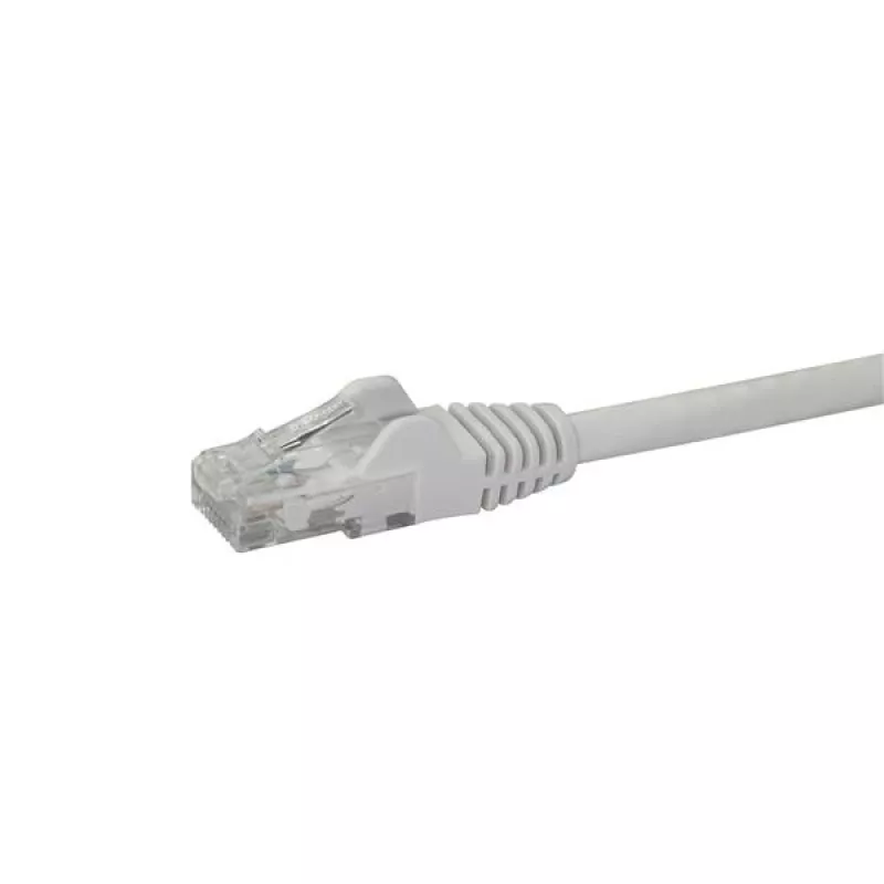 StarTech.com N6PATC10MWH cabo de rede Ethernet CAT6 de 10 m, RJ45 anti-encravamento, UTP, 650 MHz, 100 W PoE, 24 AWG, proteção anti-dobragem, branco