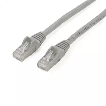 StarTech.com Cabo Ethernet CAT6 de 2 m – Cinzento, Cabo Gigabit Ethernet CAT 6 – 250 MHz, 100 W PoE, RJ45, UTP, de rede/patch, proteção das patilhas com alívio de tensão, testado individualmente