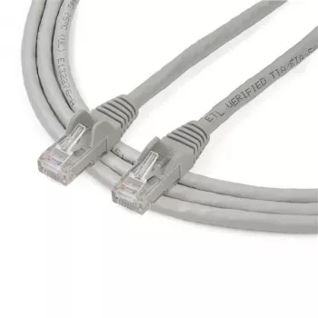 StarTech.com Cabo Ethernet CAT6 de 2 m – Cinzento, Cabo Gigabit Ethernet CAT 6 – 250 MHz, 100 W PoE, RJ45, UTP, de rede/patch, proteção das patilhas com alívio de tensão, testado individualmente