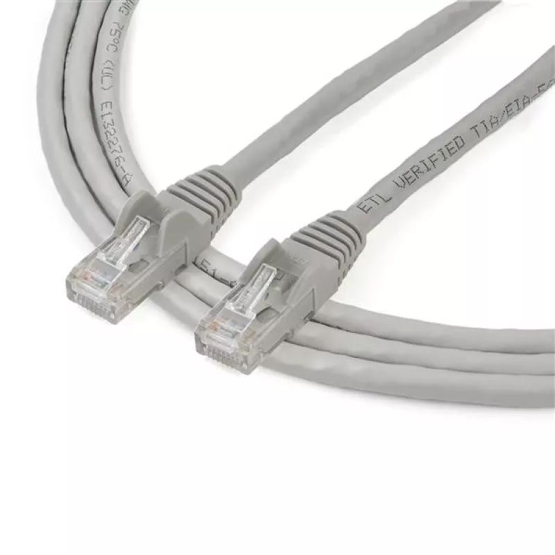 StarTech.com Cabo Ethernet CAT6 de 2 m – Cinzento, Cabo Gigabit Ethernet CAT 6 – 250 MHz, 100 W PoE, RJ45, UTP, de rede/patch, proteção das patilhas com alívio de tensão, testado individualmente