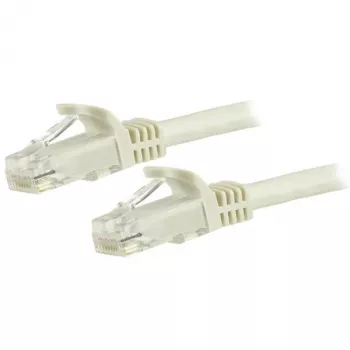 StarTech.com Cabo Ethernet CAT6 de 5m - Branco, Cabo Gigabit Ethernet CAT 6 - 250MHz 100W PoE RJ45 UTP de rede/patch, sem patilhas com alívio de tensão, testado individualmente