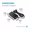Adaptador de CA HP 45W USB-C, Portátil, Interior, 45 W, 3 A, Spectre x2 12-a0xx; HP Pavilion x2 10-n1xx; Pavilion x2 10-n0xx, Casa