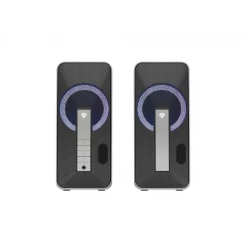 GENESIS Helium 100 BT RGB conjunto de altifalantes 10 W PC/Portátil Preto, Prateado 2.0 canais Bluetooth