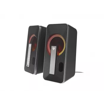 GENESIS Helium 100 BT RGB conjunto de altifalantes 10 W PC/Portátil Preto, Prateado 2.0 canais Bluetooth