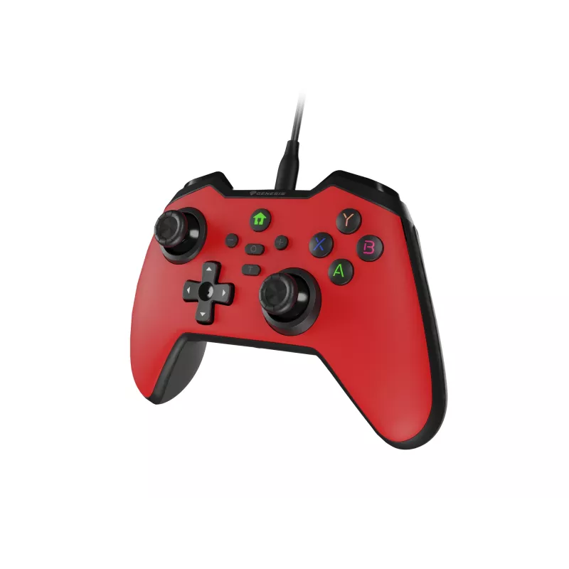 Comando de jogos USB Genesis Mangan 300 vermelho analógico/digital Android, Nintendo Switch, PC
