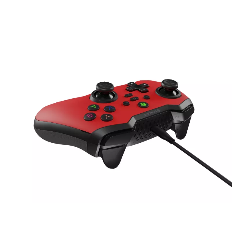 Comando de jogos USB Genesis Mangan 300 vermelho analógico/digital Android, Nintendo Switch, PC