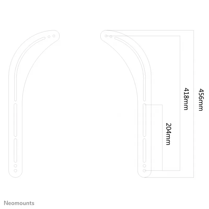 Suporte para barra de som Sonos Neomounts NS-SB100 – máx. 15 kg – montagem em ecrã