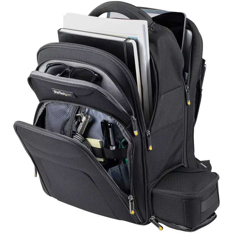 Mochila para portátil StarTech.com 15,6 polegadas com organizador de acessórios removível - Mochila profissional IT-Tech para trabalho/viagens/deslocações - Bolsa de computador ergonómica - Nylon balístico resistente - Compartimentos para portátil/tablet