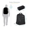 Mochila para portátil StarTech.com 17,3 polegadas com estojo organizador de acessórios removível – Mochila profissional IT-Tech para trabalho/viagens/deslocações – Bolsa de computador ergonómica – Nylon balístico robusto – Compartimentos para portátil/tablet
