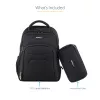 Mochila para portátil StarTech.com 17,3 polegadas com estojo organizador de acessórios removível – Mochila profissional IT-Tech para trabalho/viagens/deslocações – Bolsa de computador ergonómica – Nylon balístico robusto – Compartimentos para portátil/tablet