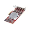 Placa PCIe USB Type-C StarTech.com de 4 portas, USB 3.2 10Gbps, placa de expansão USB-C PCI Express, 4x controladores USB independentes, Windows/Linux/macOS, compatível com TAA