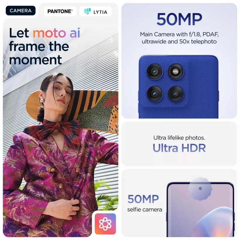 Motorola edge 60 pro 16,9 cm (6,67 polegadas) Dual SIM Android 15 5G USB Type-C 12 GB 512 GB 6000 mAh azul