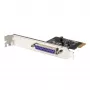 StarTech.com Placa PCIe paralela de 1 porta - Placa adaptadora PCI Express para paralela DB25 - Controlador LPT de expansão para desktop para impressora, scanner e plotter - SPP/ECP - Perfil standard/low profile