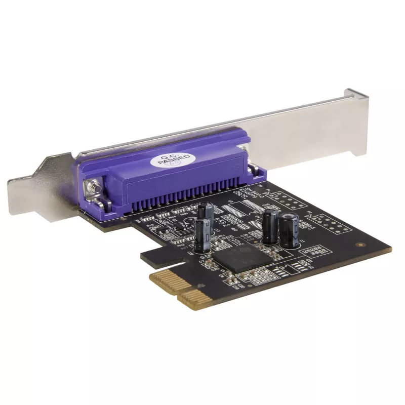 StarTech.com Placa PCIe paralela de 1 porta - Placa adaptadora PCI Express para paralela DB25 - Controlador LPT de expansão para desktop para impressora, scanner e plotter - SPP/ECP - Perfil standard/low profile