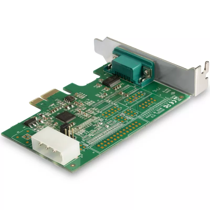 StarTech.com Adaptador série RS232 PCI Express de 1 porta - Controlador anfitrião série RS232 PCIe - PCIe para série DB9 - UART 16950 - Placa de expansão low profile - Windows e Linux