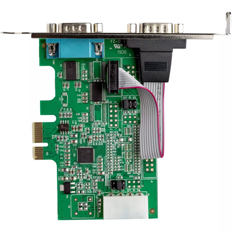 StarTech.com Adaptador série RS232 PCI Express de 2 portas - Controlador anfitrião série RS232 PCIe - Placa PCIe para série dupla DB9 - UART 16950 - Placa de expansão - Windows e Linux