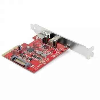 StarTech.com Placa PCIe USB-A e USB-C de 2 portas 10Gbps – Adaptador de placa controladora anfitriã USB 3.2 Gen 2 PCI Express Type-C/A – Placa de expansão PCIe USB 3.2 Gen 2x1 – Windows, macOS, Linux