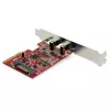 StarTech.com Placa PCIe USB 3.2 Gen 2 de 2 portas, placa controladora USB-C 10Gbps SuperSpeed PCI Express 3.0 x4, placa adaptadora USB Type-C, apenas dados, Windows/macOS/Linux, TAA