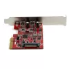 StarTech.com Placa PCIe USB 3.2 Gen 2 de 2 portas, placa controladora USB-C 10Gbps SuperSpeed PCI Express 3.0 x4, placa adaptadora USB Type-C, apenas dados, Windows/macOS/Linux, TAA