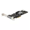 Placa PCIe StarTech.com com 4 portas USB 3.0 e 4 canais dedicados de 5 Gbps (USB 3.1 Gen 1) – UASP – alimentação SATA / LP4 – placa adaptadora PCI Express