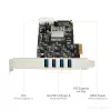Placa PCIe StarTech.com com 4 portas USB 3.0 e 4 canais dedicados de 5 Gbps (USB 3.1 Gen 1) – UASP – alimentação SATA / LP4 – placa adaptadora PCI Express