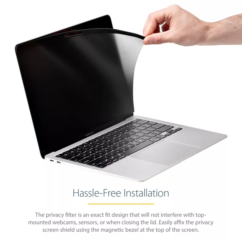 StarTech.com Filtro de privacidade para portátil de 13 polegadas MacBook Pro e MacBook Air – Filtro de segurança magnético e removível – Proteção de ecrã com redução de luz azul 16:10 – Mate/brilhante – +/-30 graus