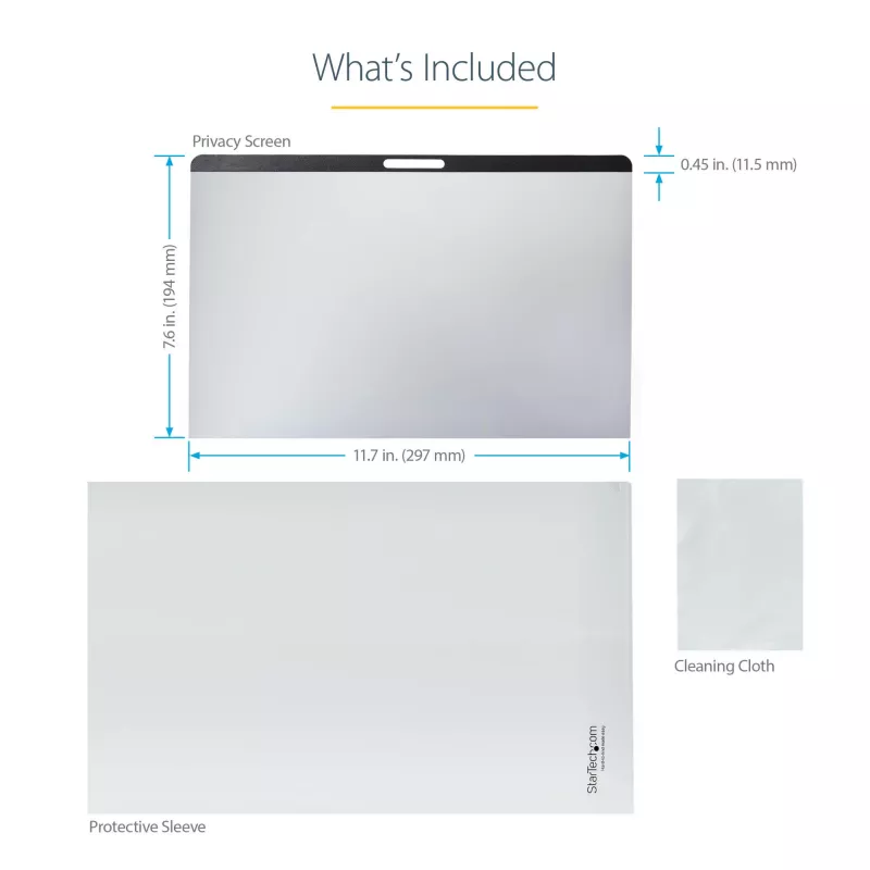 StarTech.com Filtro de privacidade para portátil de 13 polegadas MacBook Pro e MacBook Air – Filtro de segurança magnético e removível – Proteção de ecrã com redução de luz azul 16:10 – Mate/brilhante – +/-30 graus