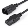 StarTech.com Cabo de extensão de alimentação de 1m, C14 para C13, 10A 125V, 18AWG, cabo de extensão de alimentação para computador, cabo de alimentação AC IEC-320-C14 para IEC-320-C13 para fontes de alimentação, listado UL