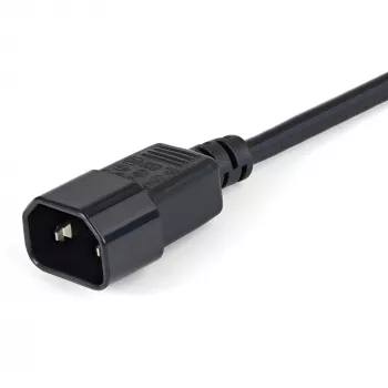 StarTech.com Cabo de extensão de alimentação de 1m, C14 para C13, 10A 125V, 18AWG, cabo de extensão de alimentação para computador, cabo de alimentação AC IEC-320-C14 para IEC-320-C13 para fontes de alimentação, listado UL