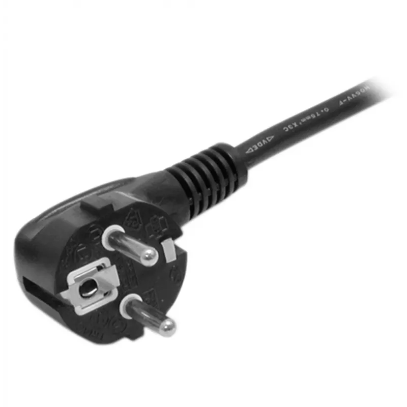 StarTech.com Cabo de alimentação para computador de 2m, 18AWG, cabo de alimentação EU Schuko para C13, 250V 10A, cabo AC de substituição preto, cabo de alimentação para TV/monitor, cabo de alimentação Schuko CEE 7/7 para IEC 60320 C13 - cabo para fonte de alimentação de PC