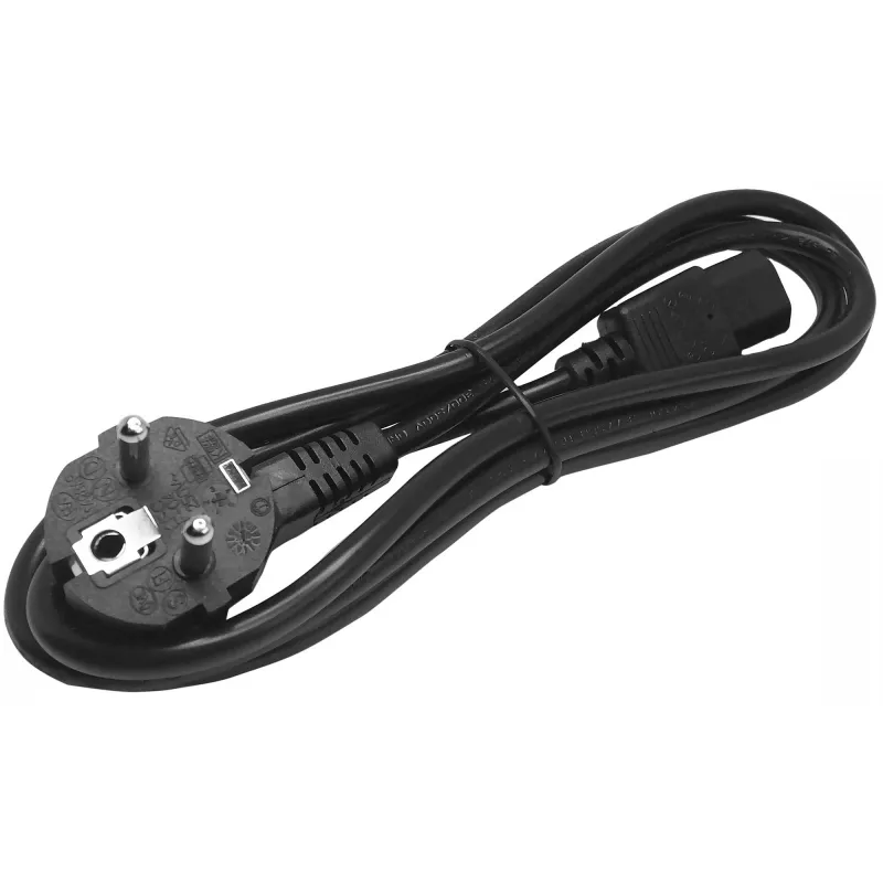 StarTech.com Cabo de alimentação para computador de 2m, 18AWG, cabo de alimentação EU Schuko para C13, 250V 10A, cabo AC de substituição preto, cabo de alimentação para TV/monitor, cabo de alimentação Schuko CEE 7/7 para IEC 60320 C13 - cabo para fonte de alimentação de PC